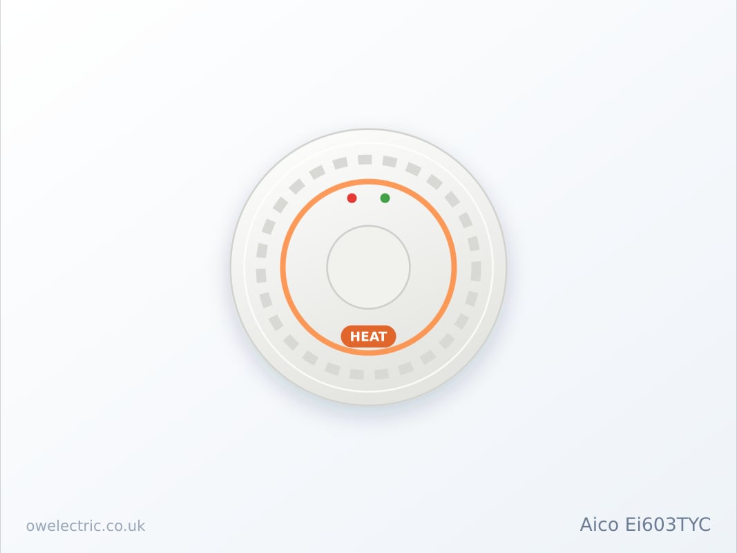 Aico Ei603TYC Heat Alarm, Sealed 10 Year Lithium Battery (EI603TYC) sold online by OW Electric London