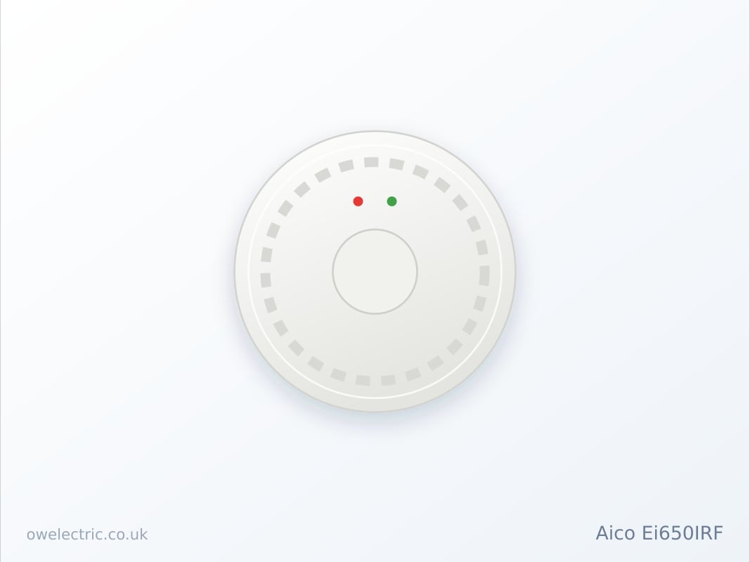 Aico Ei650iRF Optical Smoke Alarm, 10 Year Battery with RadioLINK+ Wireless Interlink (EI650IRF) sold online by OW Electric London