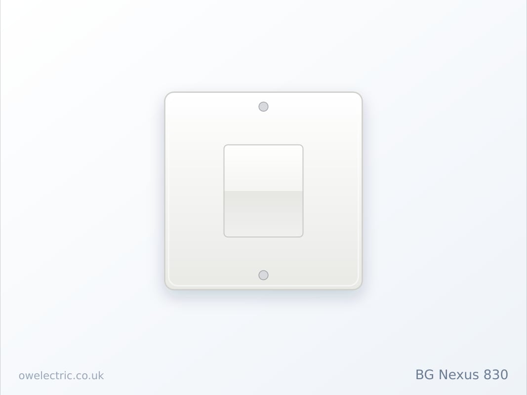 BG Nexus 830 20A Double Pole Switch, White Moulded (830) sold online by OW Electric London