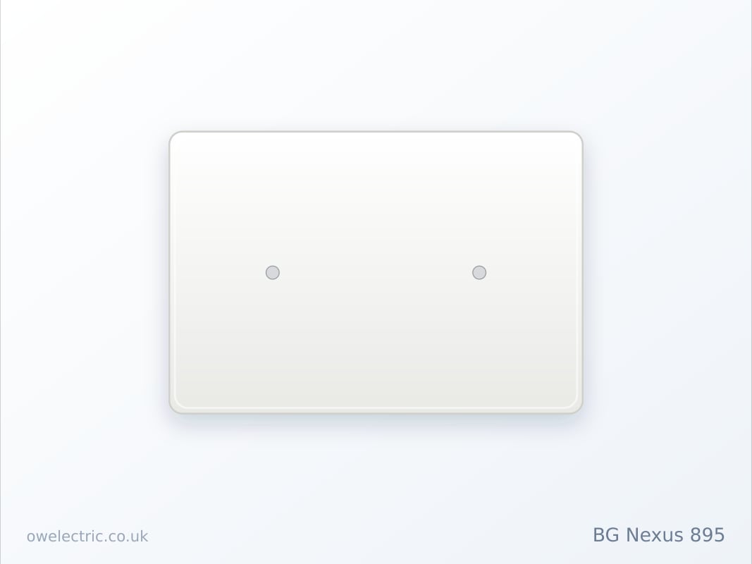 BG Nexus 895 2 Gang Blank Plate, White Moulded (895) sold online by OW Electric London