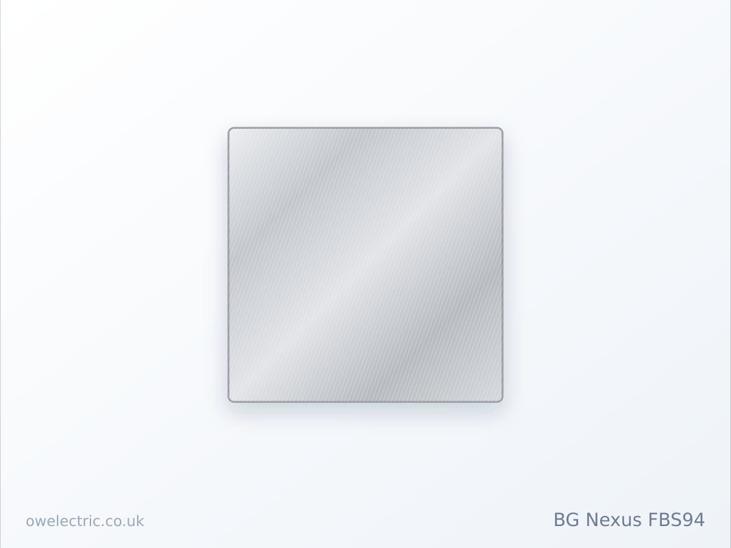 BG Nexus FBS94 1 Gang Blank Plate, Screwless Flatplate Brushed Steel (FBS94) sold online by OW Electric London