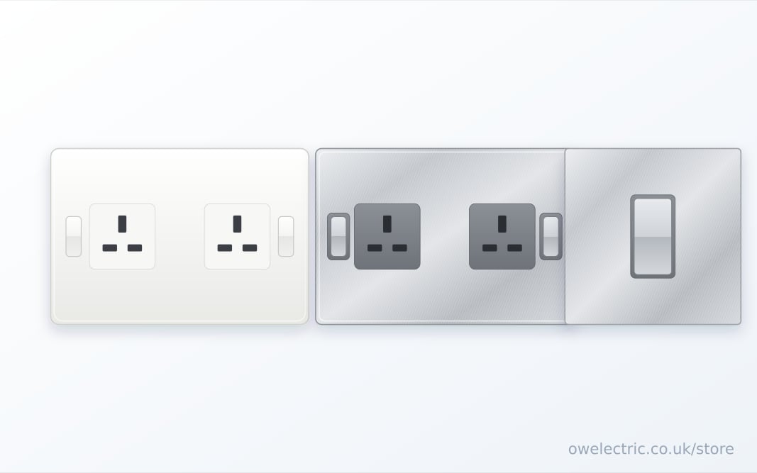 BG Nexus sockets and switches in three finishes